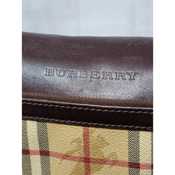Burberry Haymarket Check Flap Crossbody Bag - Picture 9 of 14